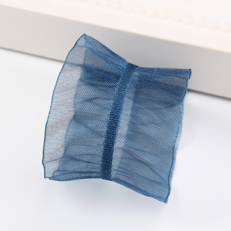 25mm|38mm Wrinkle Edge Polyester Organza Ribbon for DIY Hair Ribbon Bow