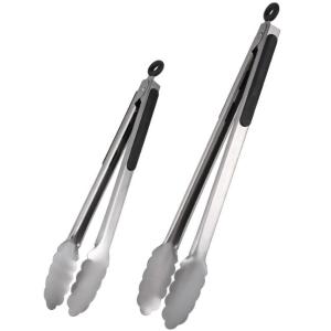 Quality Stainless Steel Kitchen Tong Set Cooking Utensils Non Slip Grip wholesale