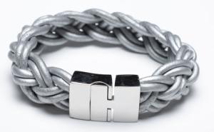 Quality Leather Bracelet, Stainless Steel Clasp, 8 Inches wholesale
