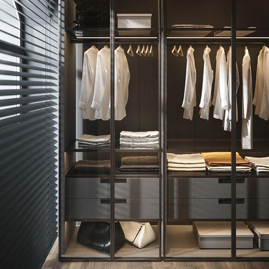 Customizable Solid Wood Laminated Wardrobe Design for Luxury Modular Wall Wardrobes