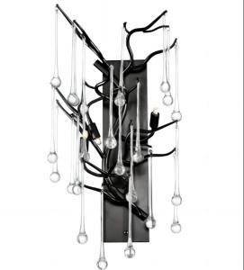 Quality K9 Clear Crystal Drop Metal Wall Sconce L280*W220*H460 wholesale