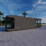 Outdoor Hotel Home Mobile Capsule House / Apple Cabin House 8.5m 11.5m