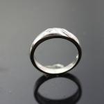 White Gold Plated Sterling Silver CZ Diamond Engagement Ring(F72)