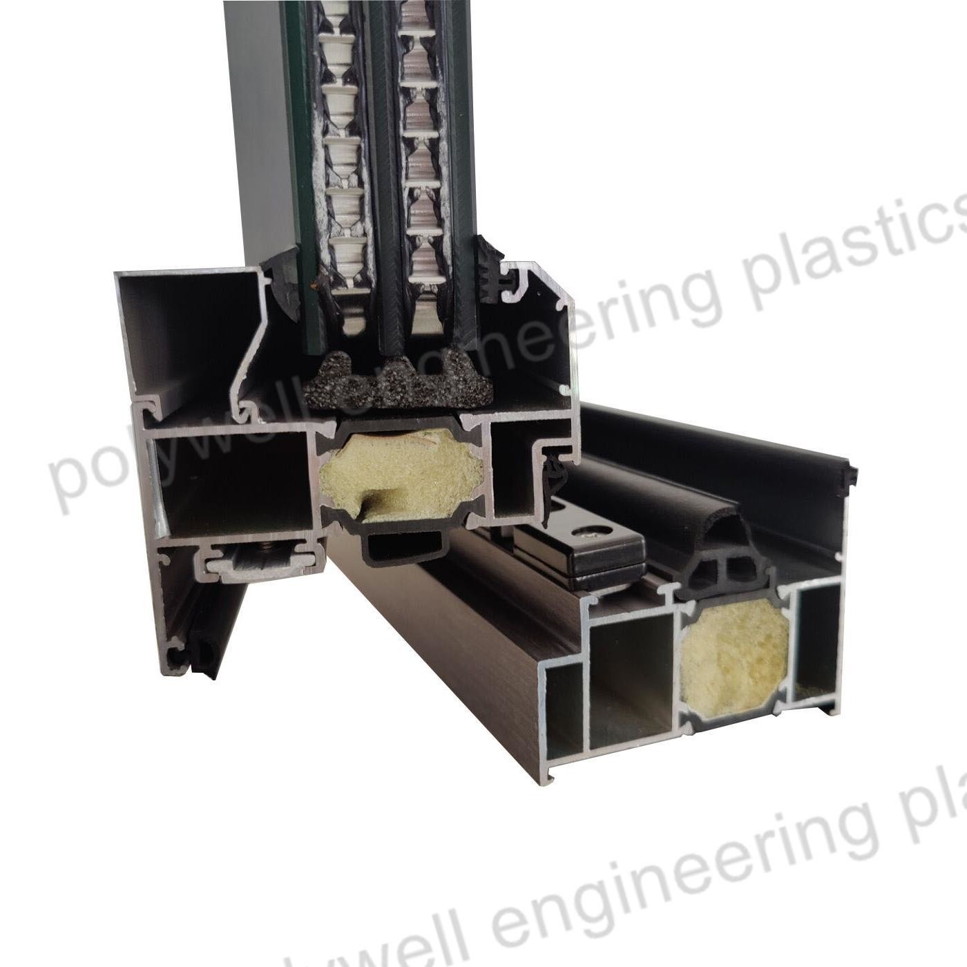 PA66 GF25 Thermal Break Profile Polyamide Plastic Product For Aluminum System Window