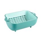 ODM PP Double Fruit And Vegetable Drain Basket Sustainable Green Yellow