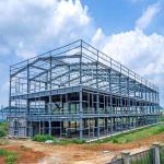 Galvanized Steel Structure Workshop , Prefab Metal Warehouse Building