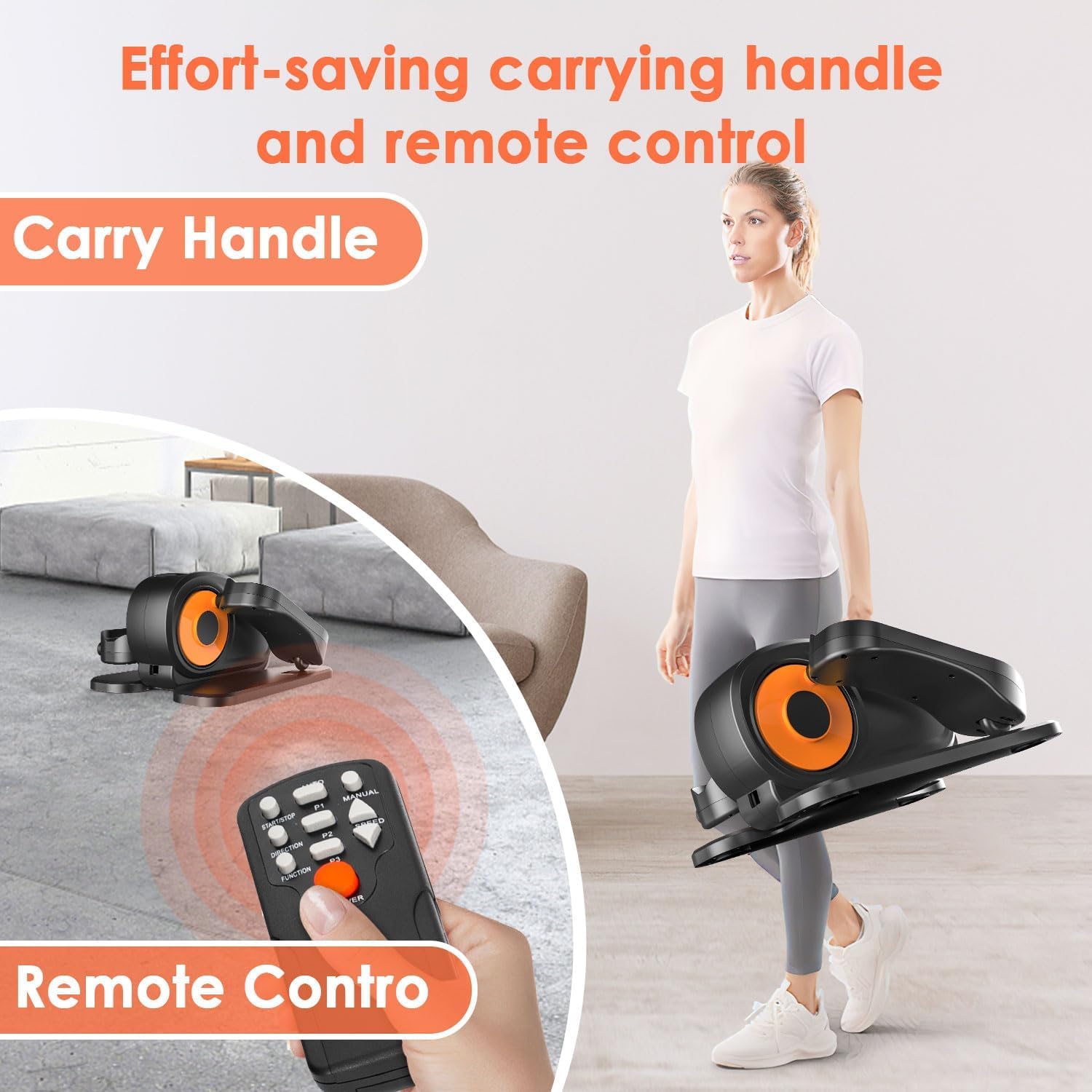 Under Desk Elliptical Machines for Home Use Seated Elliptical Leg Exerciser Portable Under Desk Bike Pedal Exerciser for Seniors