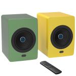 Powered Bookshelf Bluetooth TWS Speakers Wireless Wooden Cabinet HiFi Stereo