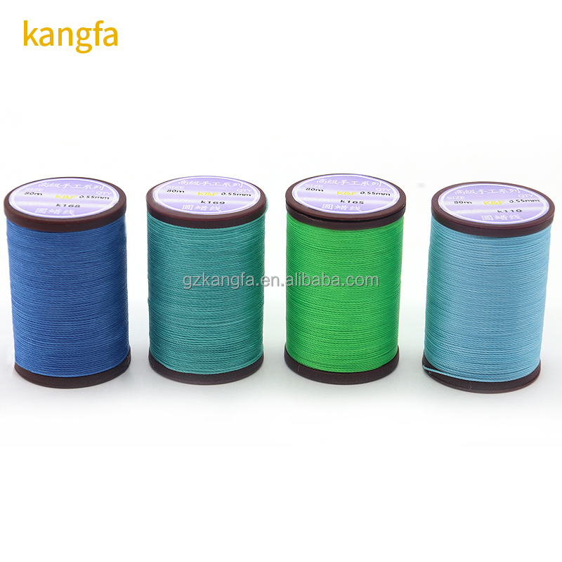 Red Kangfa Boho Leathercraft Thread 0.35-0.8mm for Sewing Round Waxed Genuine Needles
