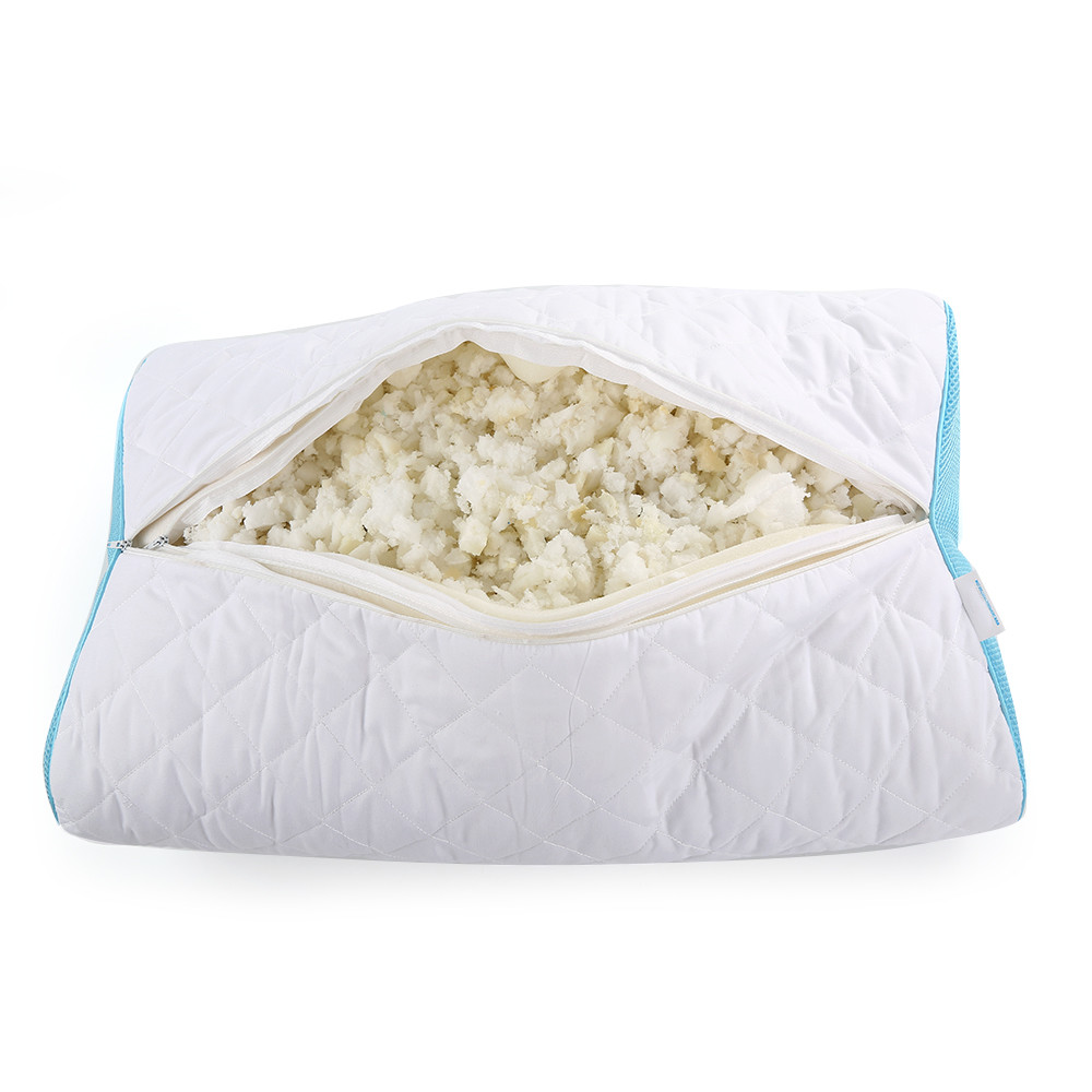 Hotel Memory Foam Travel Pillow Height Adjustable With Cover White Color