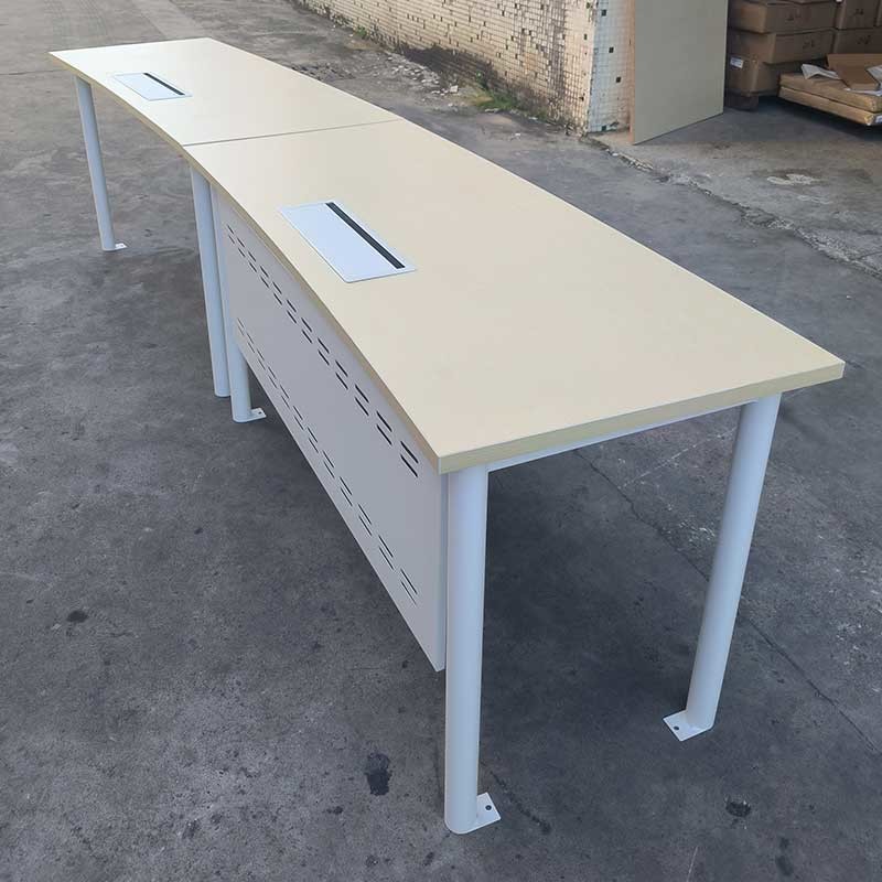 Rectangular Wooden Curved Desktop Office CEO Meeting Room Office Training Table
