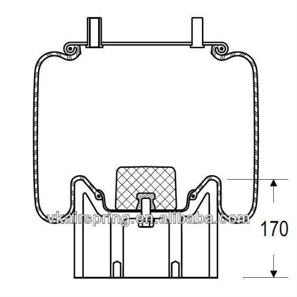 M078580 Gas-Filled Air Bag 4157NP03 Rubber Air Spring Suspension System/ Truck
