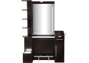 Quality Durable Mackup Salon Mirror Station , Beauty Salon Stations With 3/16'' Thick Mirror wholesale