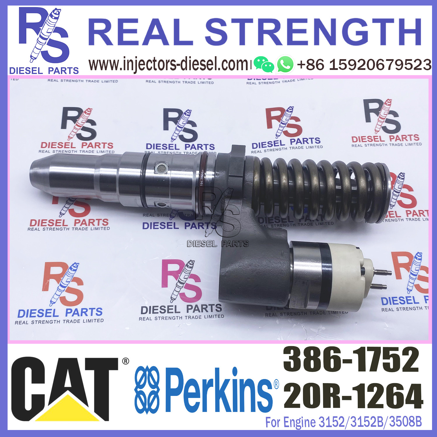 Common Rail Control Valve Injector Valve Common Rail Injector for 3152/3152B/3508B/PM3516 386-1752 20R-1264