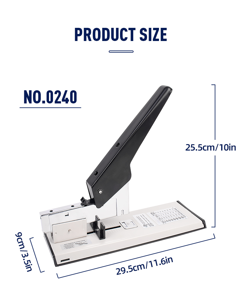 Office Heavy Duty Stapler Machine 240 Sheets Capacity for High Volume Binding Demands