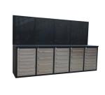 Silver Metal Tool Cabinet on Wheels for Auto Shop Assembly Workbench Garage