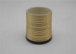 33mm Gold Color Cosmetic Bottle Cap , Round Screw Cap Lid With UV Coating