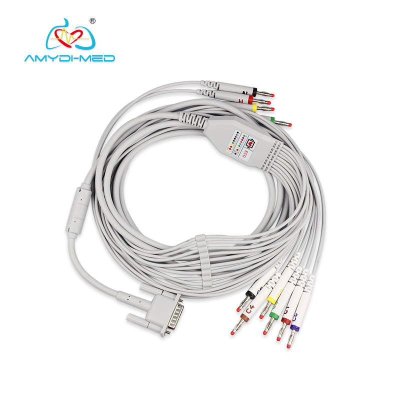 Fukuda Denshi Durable EKG Cables Direct Connect TPU Jacket Cable Material