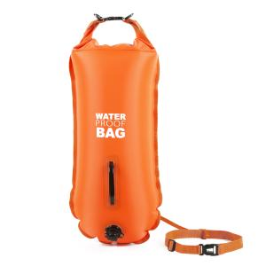 Quality 20L 28L 36L PVC Nylon Triathlon Swimming Buoy Inflatable With Dry Bag wholesale