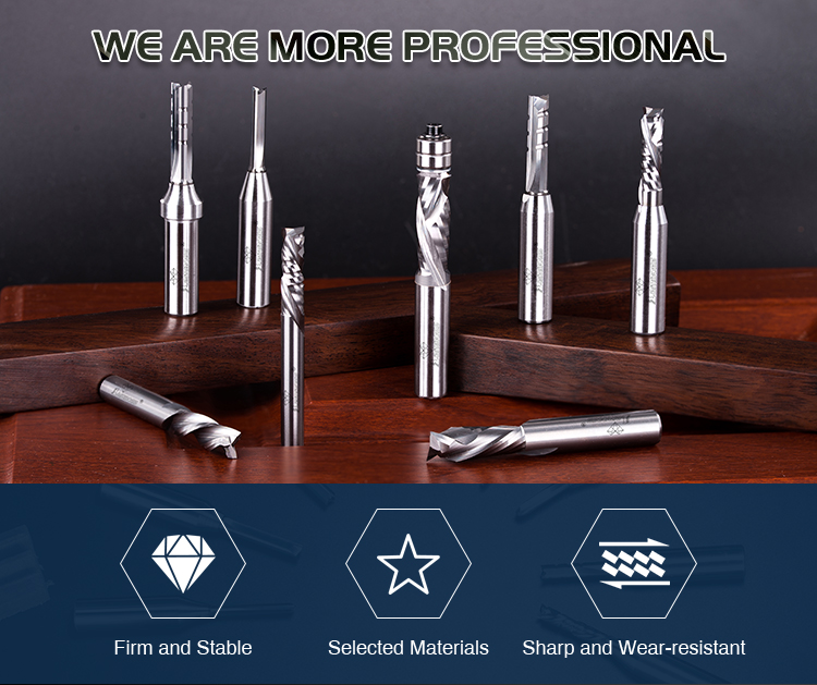 Woodworking Straight Router Bits Three Edged Anti Broken Practical