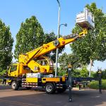 DONGFENG 153HP Telescopic Boom Lift Truck 32m Hydraulic Man Lift Truck in Stock