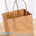 Kraft Paper Bags, 5.4"X3.3"X13" Recyclable Brown Wine Bags Paper Gift Bags