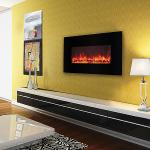 1980mm Artifical Fire Painted Glass Fronted Electric Fireplace New Led