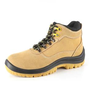 Quality Yellow Industrial Safety Shoes Nubuck Leather Steel Toe Woodland Safety Shoes Anti Static wholesale