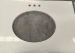 Pure White Quartz Kitchen Worktops 20 / 30mm Thickness Stain Resistant
