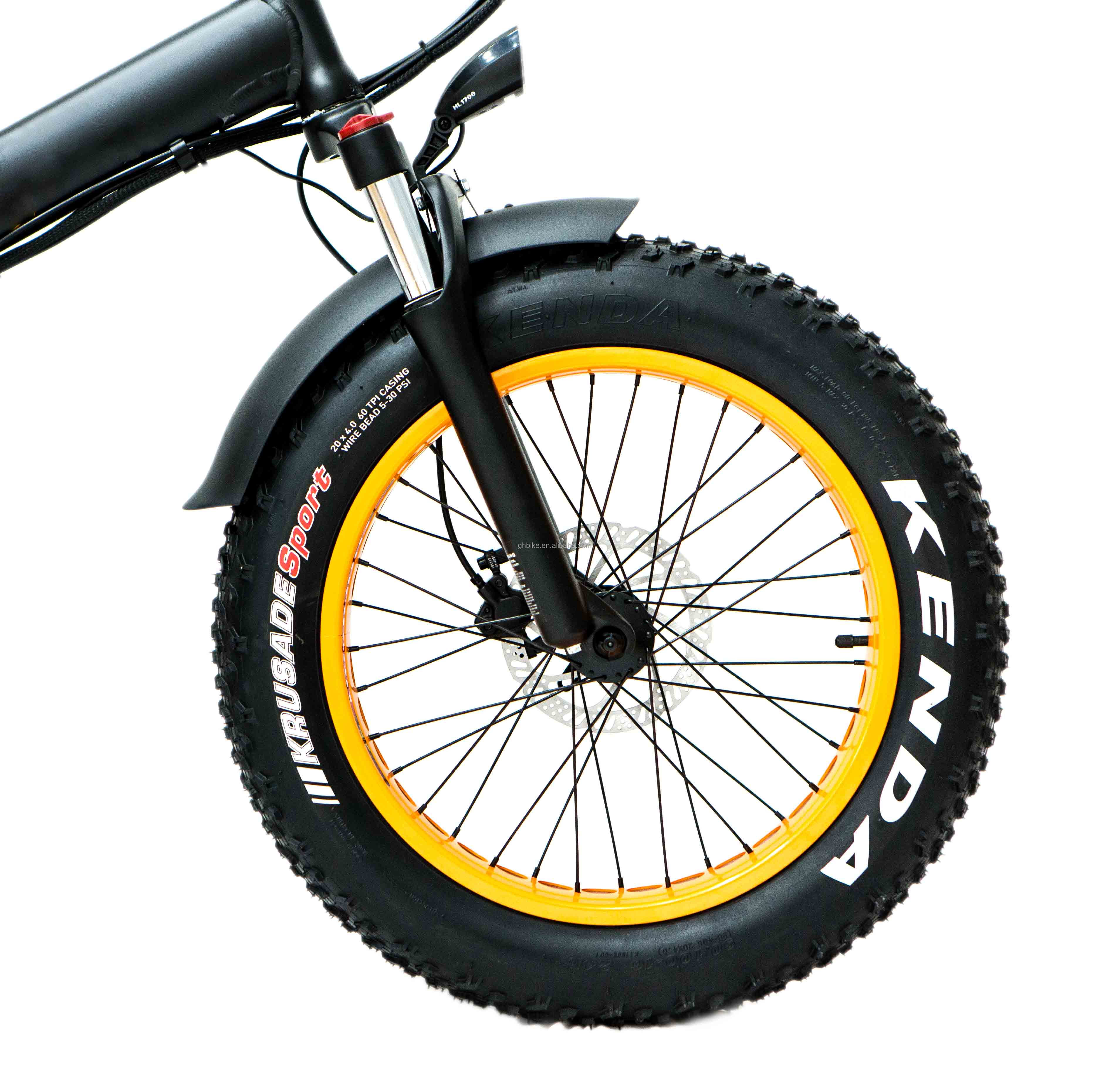 20*4" Rear Hub Motor 48V 1000W 50KM/H 14AH Lithium Battery Full Suspension Electric Folding Bike