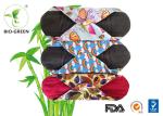 Colorful Bamboo Reusable Menstrual Pads , Gentle Soft Bamboo Pads Menstrual