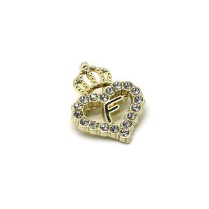 Quality 2.5×1.7cm Crystal Cufflinks For Mens Hollowed Out Heart Crown Diamond Inlaid wholesale