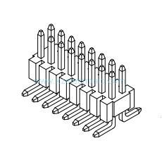 Quality Dual row 1.27*1.27mm SMT SMD male header wholesale