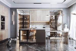 Quality Direct Supplier High Gloos White PVC Finish Kitchen Cabinet With Wooden Melamine wholesale