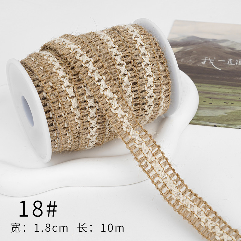 Christmas Brown Burlap Ribbon 5mm-45mm Wired Burlap Ribbon