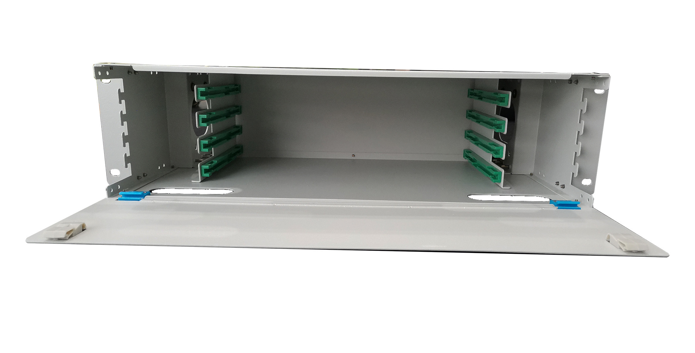 19" ODF 48FO Rack Mount Patch Panel Electrostatic Spraying FTTX CATV