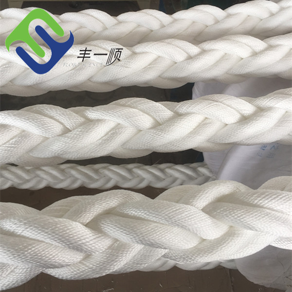 Customized 8 Strand Nylon Rope 40mm Hawser Marine Boat Mooring Lines