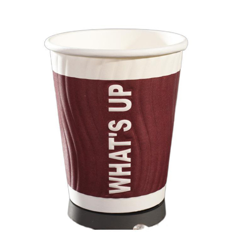 Matt Lamination ripple coffee cups 8Oz Hot Cups With Lids