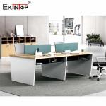 Commercial L Shaped Desk Cubicle 6 Person For Office Computer