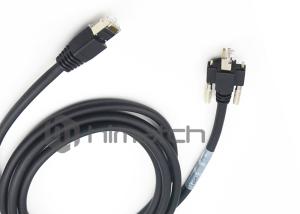 Quality Black Gigabit Ethernet Cable / Angled Rj45 Cable With Thumbscrew Locking wholesale
