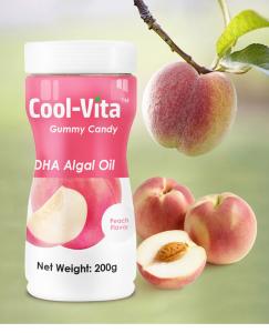 Quality Custom Formula Pectin Fruit Jellies , Peach Flavor DHA Algal Oil Gummies For Adults wholesale