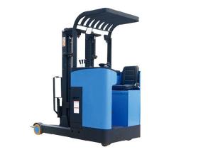 Quality Seated Electric Reach Truck Narrow Aisle Truck Warehouse Forklift Trucks With 1500kg Capacity wholesale