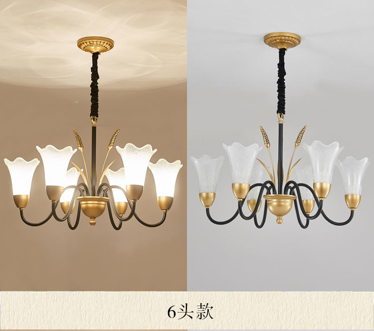 American rural living room modern creative simple dining room wheat chandelier(WH-CI-162)