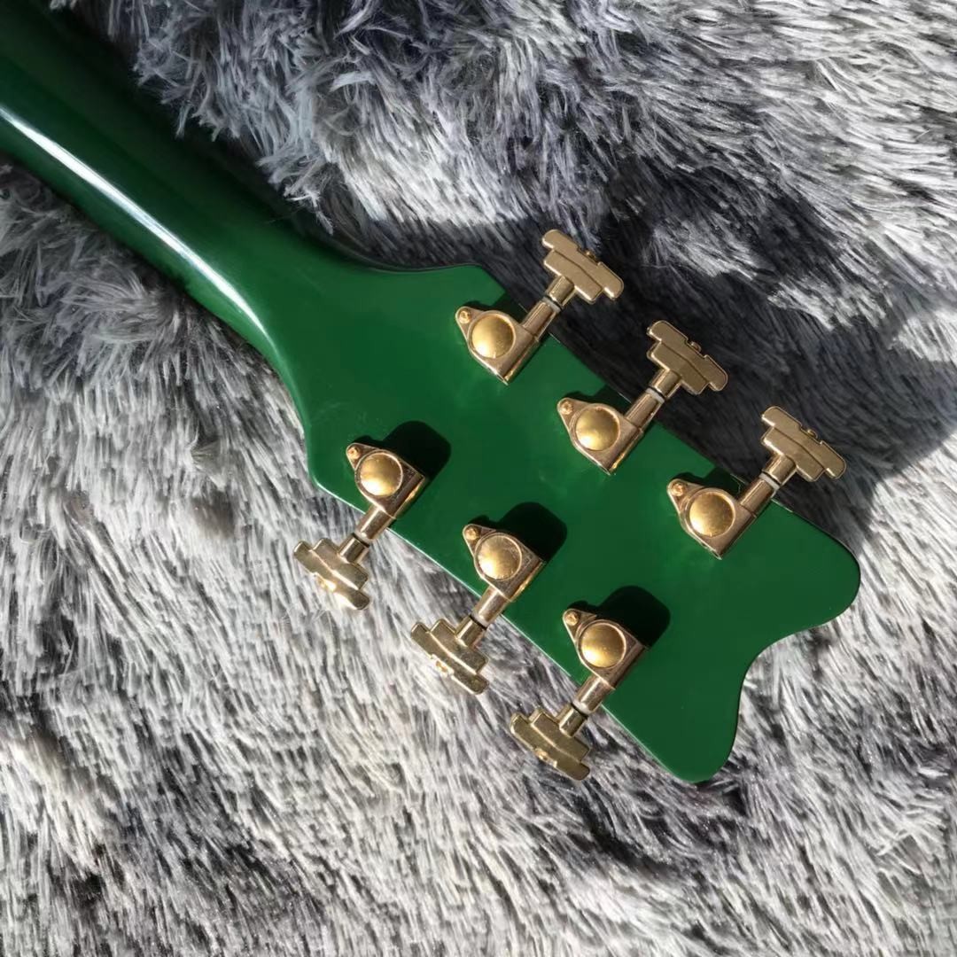 Custom Gret Electric Guitar in Green Color Semi Hollow Body Jazz Electric Guitar With Bigsby Tremolo and High Grade Tune