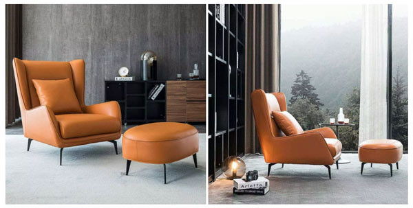 Nordic Design Single Seater Sofa Chairs Relaxing Luxury For Living Room