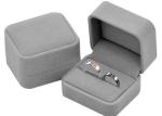 Luxury Velvet Wedding Ring Jewelry Box Packaging Pink Elegant Style High Grade