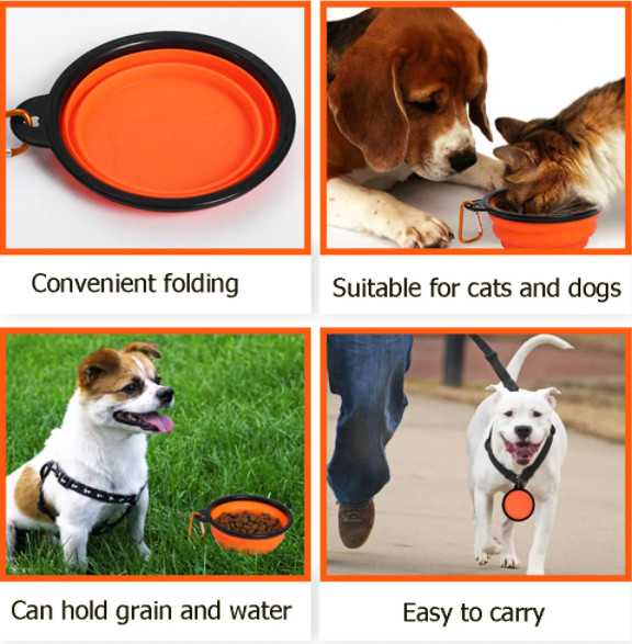 Dog Slow Feeder Dog Bowl Water Travel Portable Dog Bowl 350ml 1000ml
