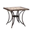 Brown Aluminum Poly Rattan Non Toxic Outdoor Table Chairs