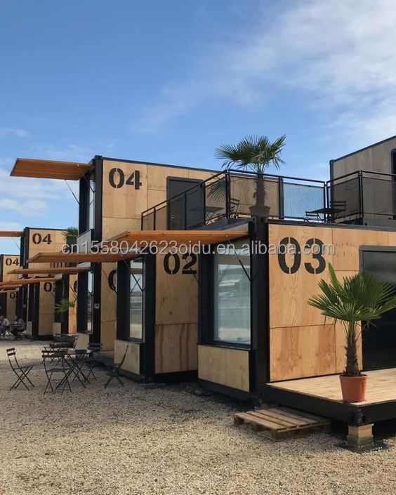Foldable/Extendable/Detachable Commercial Street Container House Restaurant/Clothing Store with Modern Two-Story Design