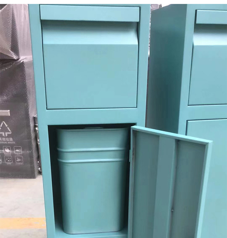 Stainless Steel Tall Garbage Bin Recycling Trash Can 4 - 5mm Floor Customized